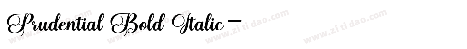 Prudential Bold Italic字体转换